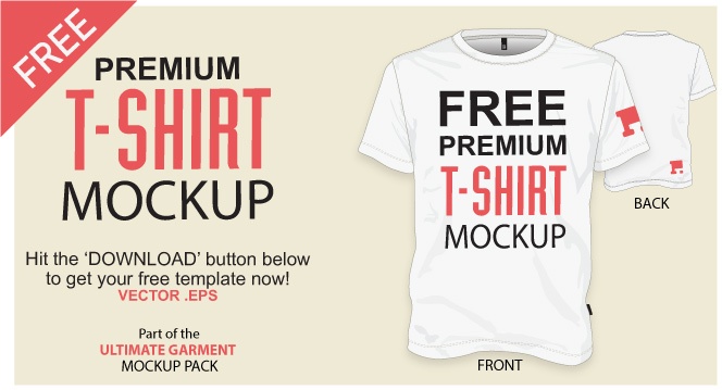 Free t shirt template vector mockup vector file