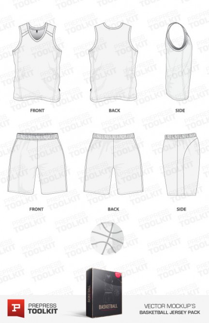 Download Basketball Jersey and Basketball Uniform Vector mockup ...