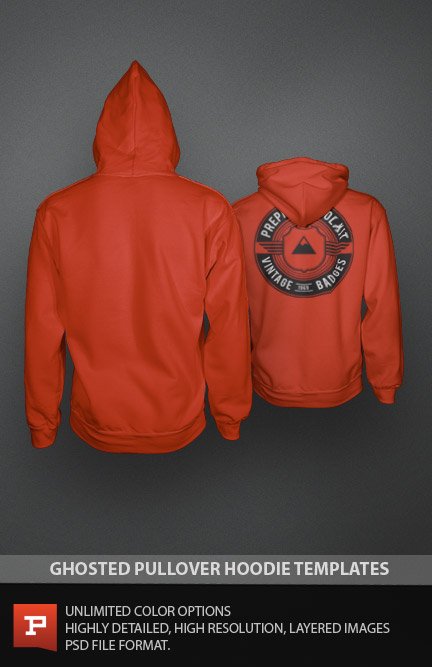 Download Photorealistic Custom Pullover Hood Template PSD